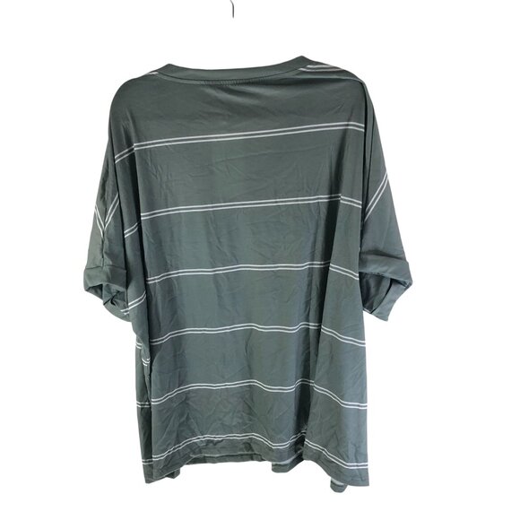 Bloomchic Striped Contrast Dolman Sleeve T-Shirt Mint Green 22/24 3X - Picture 4 of 6